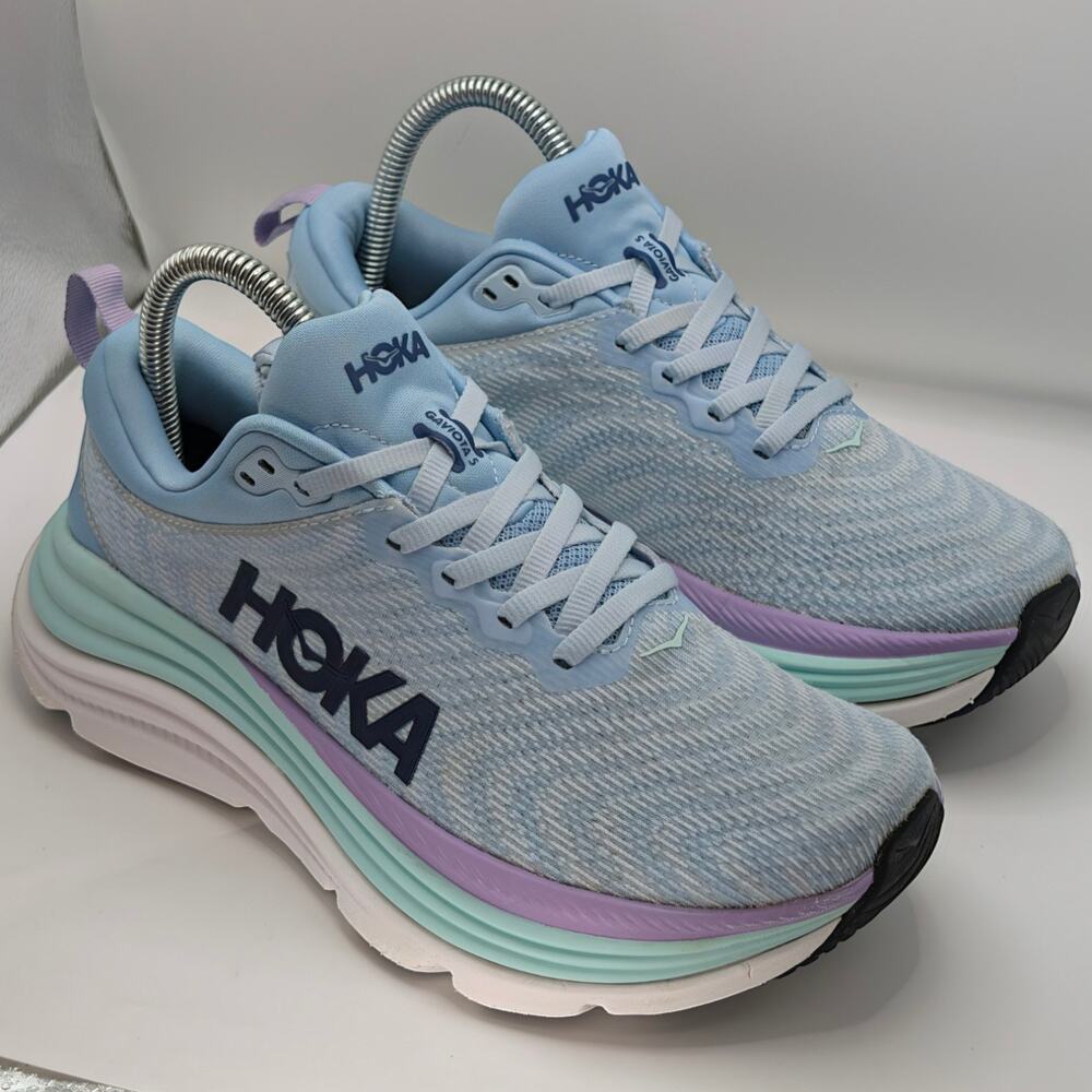 Hoka One One Gaviota 5 Airy Blue Sunlit Ocean Womens 6.5B UK 5 Running Shoes